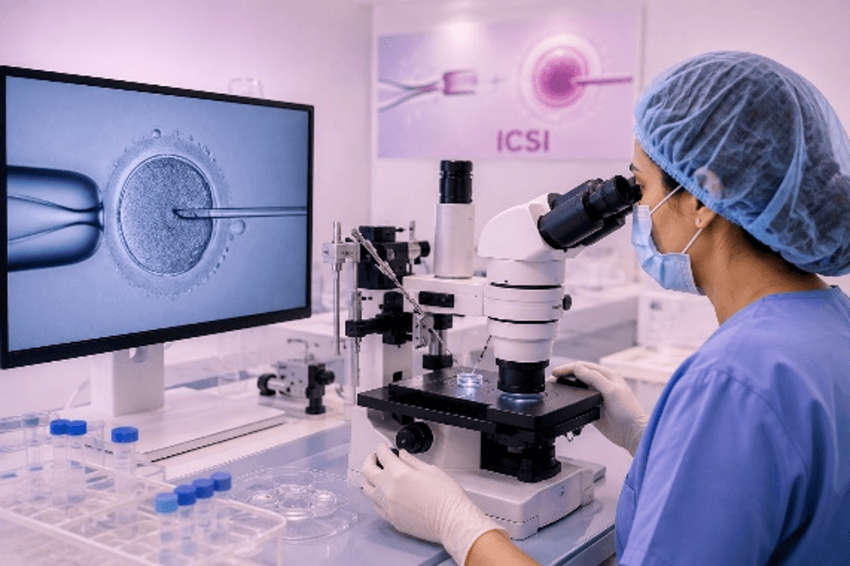 ICSI treatment procedure at Divine IVF, Noida