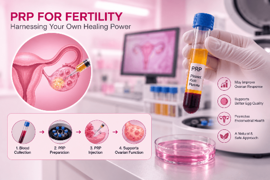 PRP therapy preparation at Divine IVF, Noida